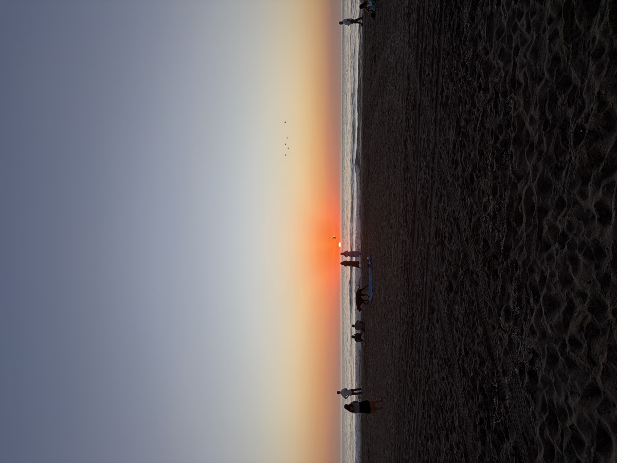 Sunset silhouettes at Ocean Beach